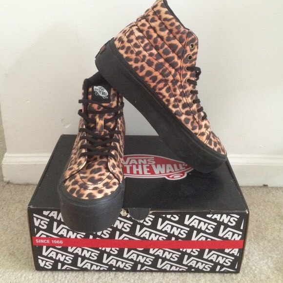 vans sk8 hi platform leopard